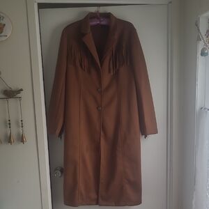 Suede Fringe Women's Coat